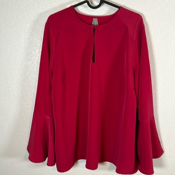 Melissa McCarthy  Seven Jeans Pink Bell Sleeves Blouse Size 1X - Picture 1 of 8